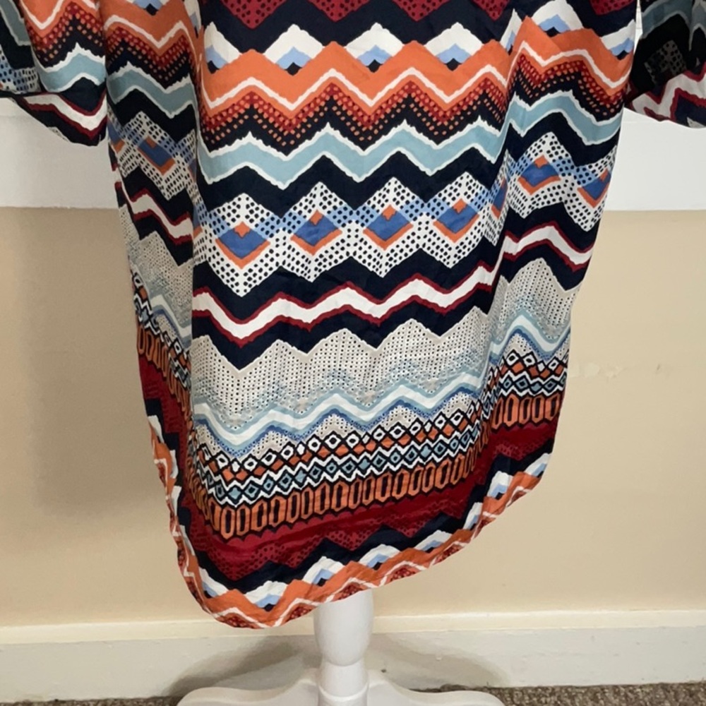 Multicolor Chevron Pattern Dress - Picture 9 of 13